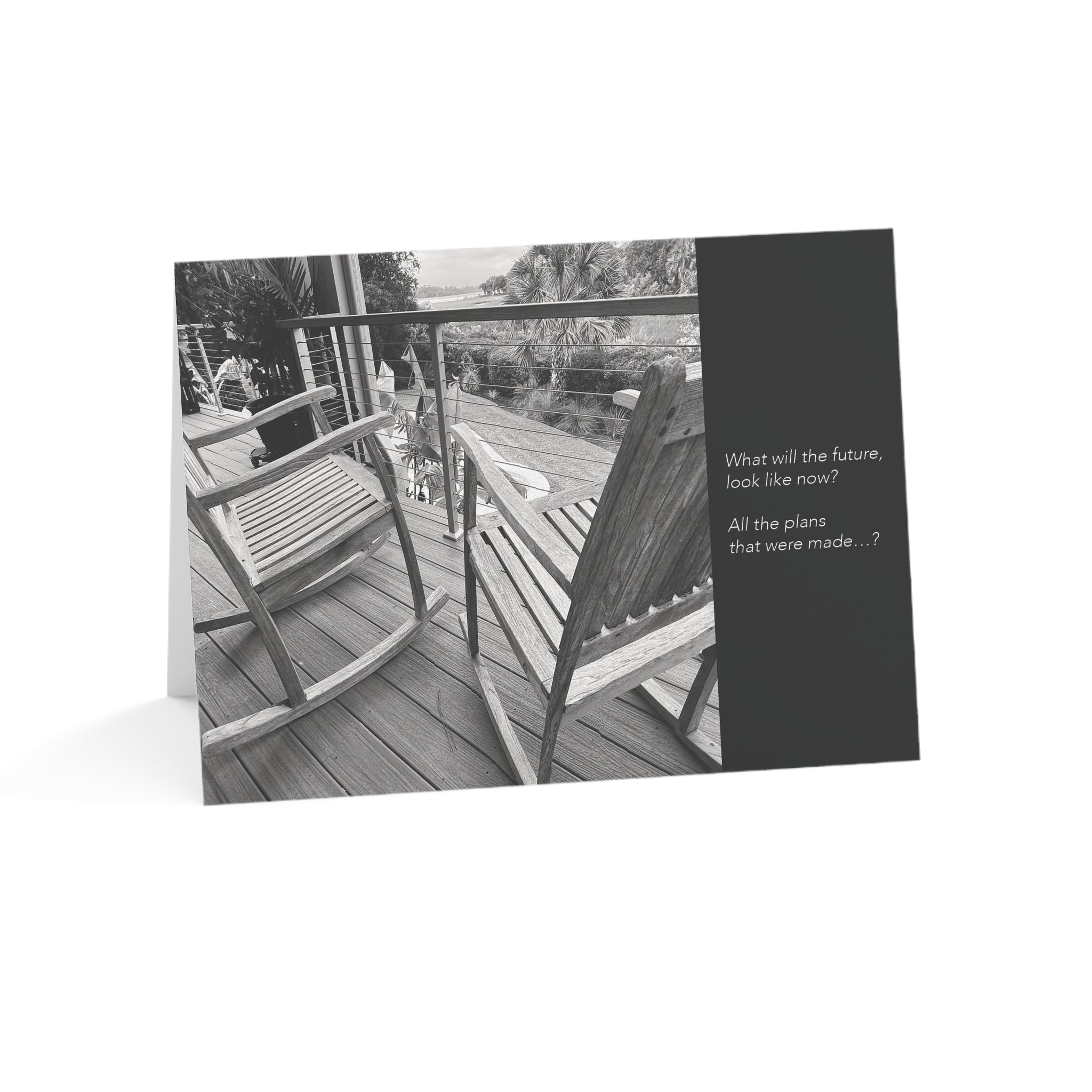 Lonely Chairs, Lonely Thoughts - Sympathy Card, Loss of Husband