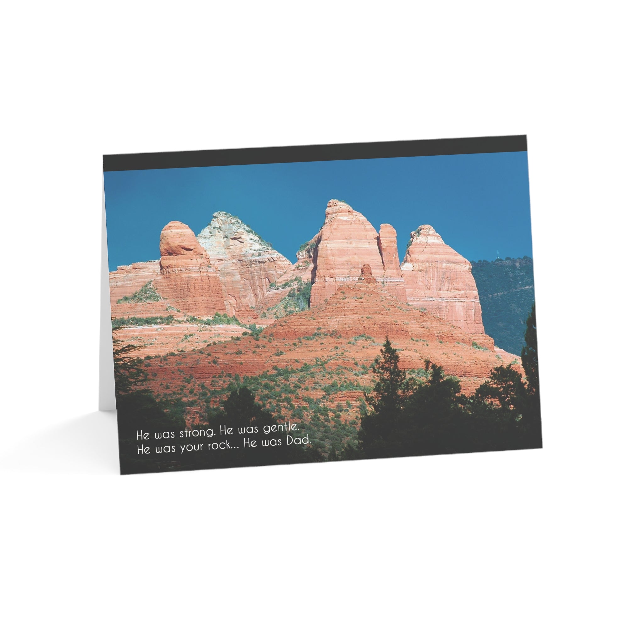 Soaring Towers of Strength - Grief, Sympathy Card, Loss of Father