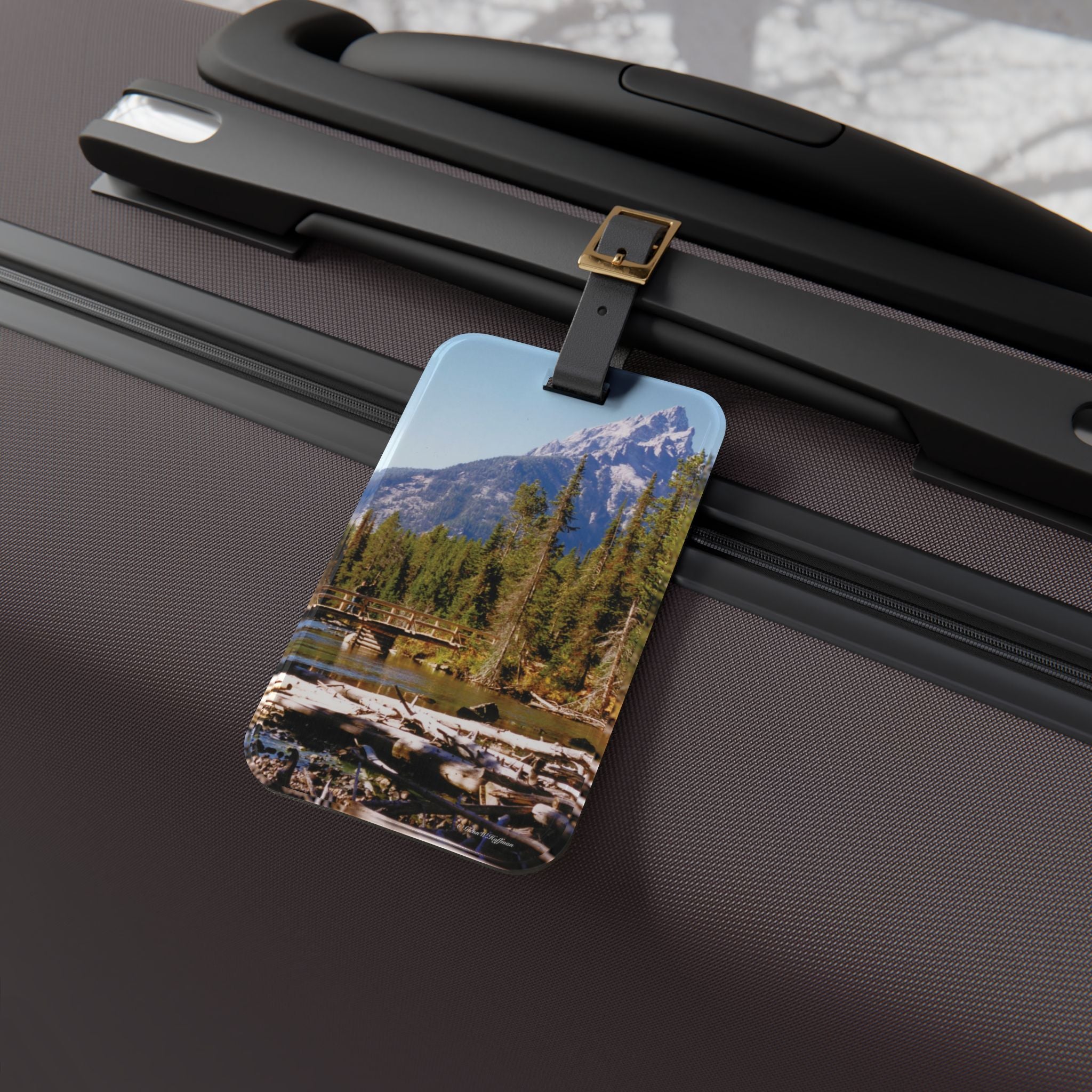 "Off to the Mountains!" – Luggage Tag