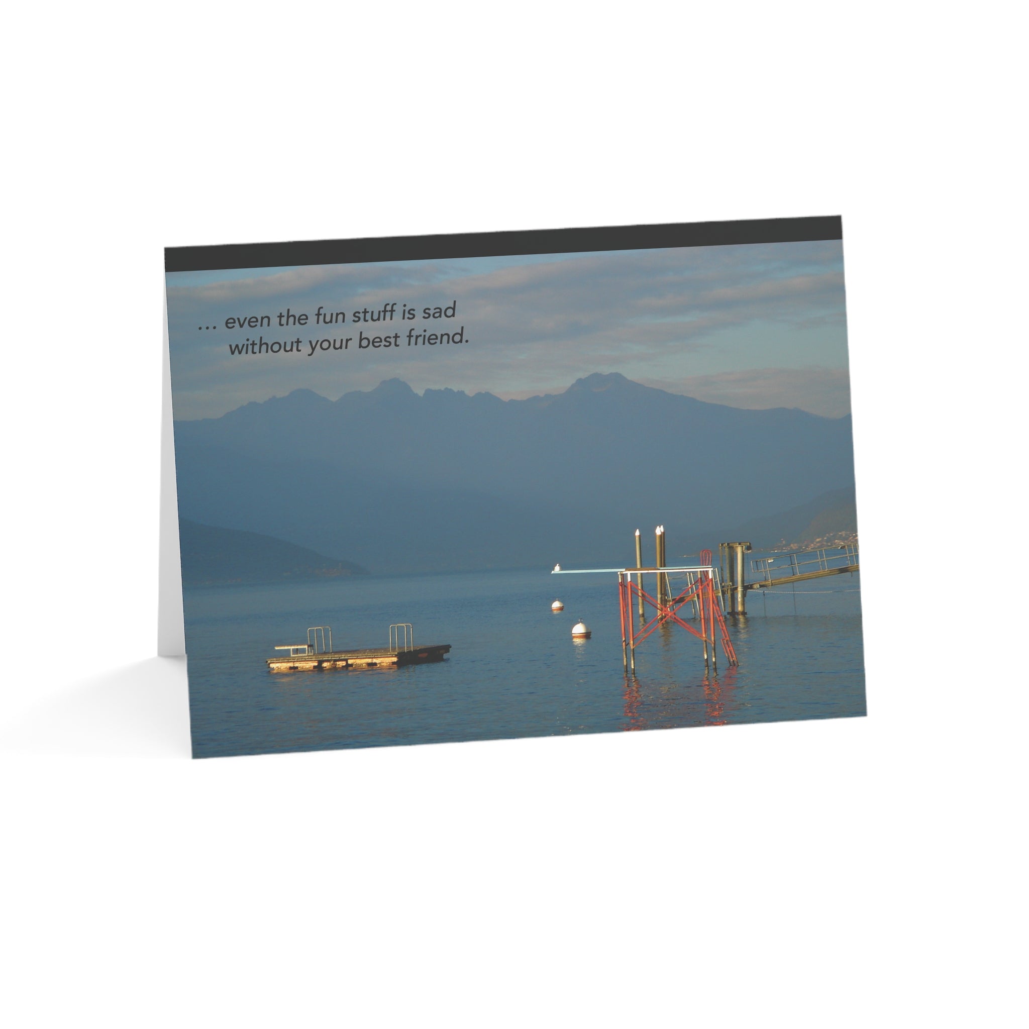 A Lonely Lakefront Playground – Loss of Friend, Sympathy Card