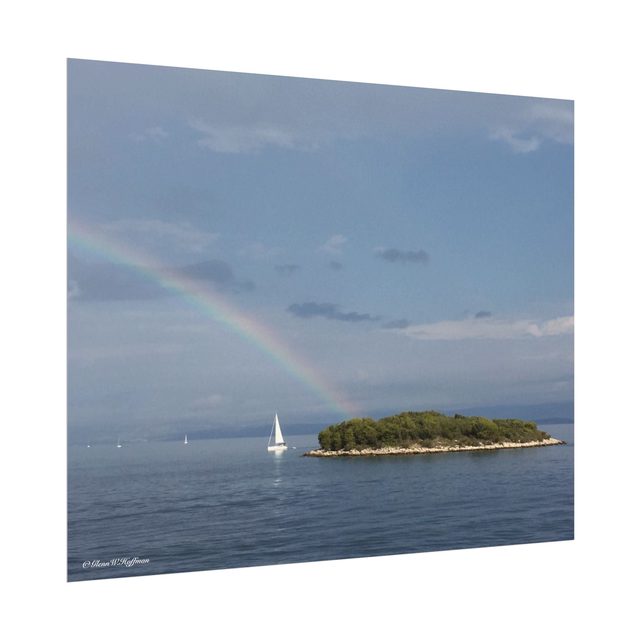 Dalmatian Coastal Beauty - Textured Watercolor Matte Poster/Horizontal