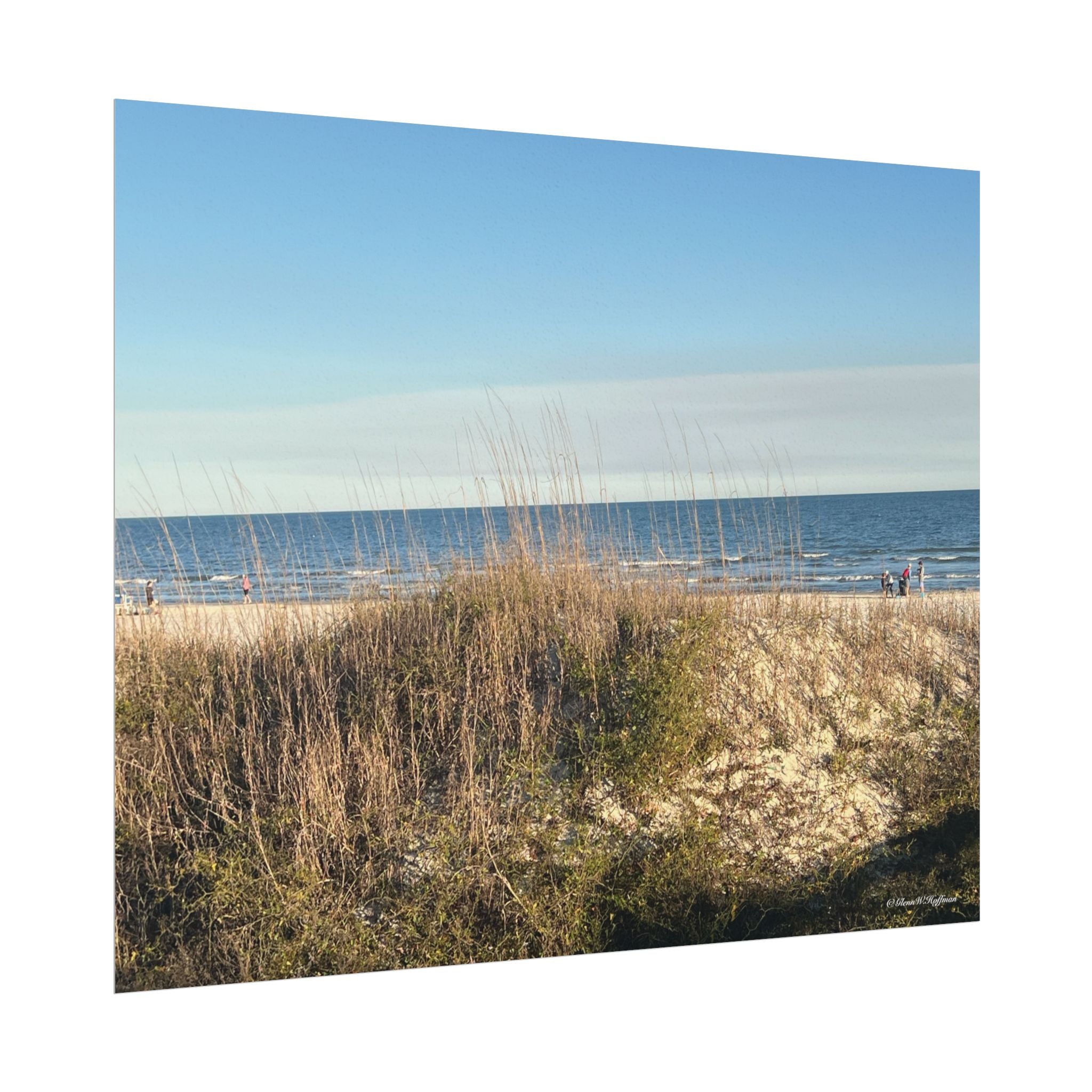 At Home By The Sea on Hilton Head Island - Textured Watercolor Matte Poster/Horizontal