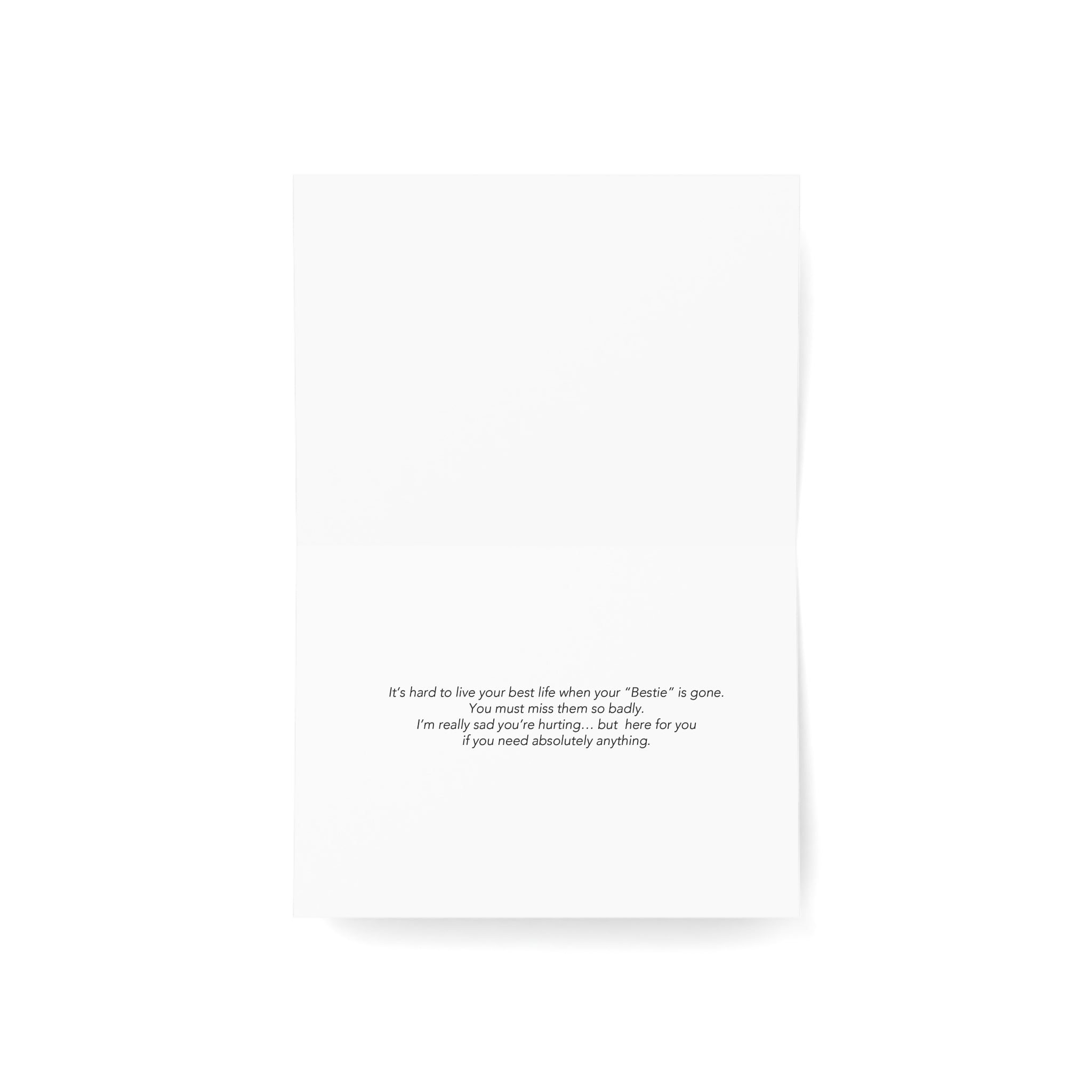 Sadly Passing The Time – Loss of Friend, Sympathy Card