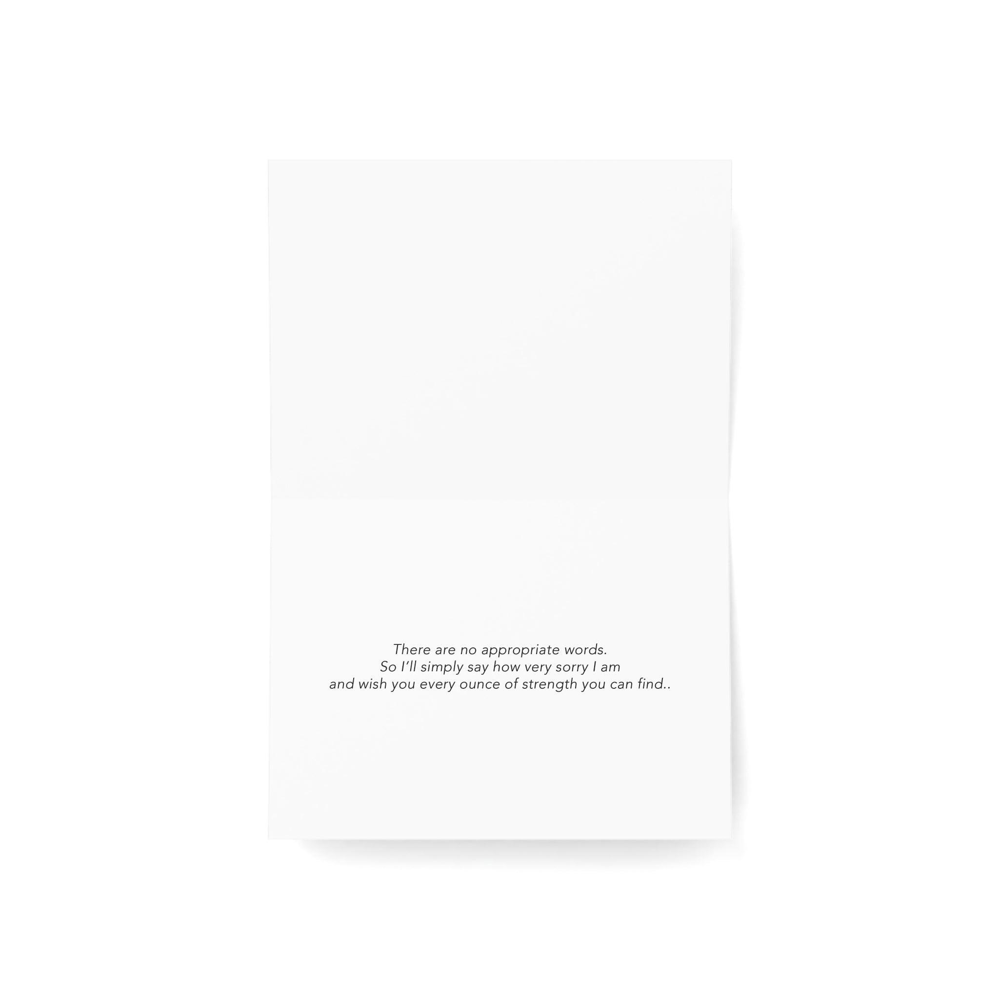 Life Does Not Simply Go On - Loss of Child, Sympathy Card, Simply Sorry