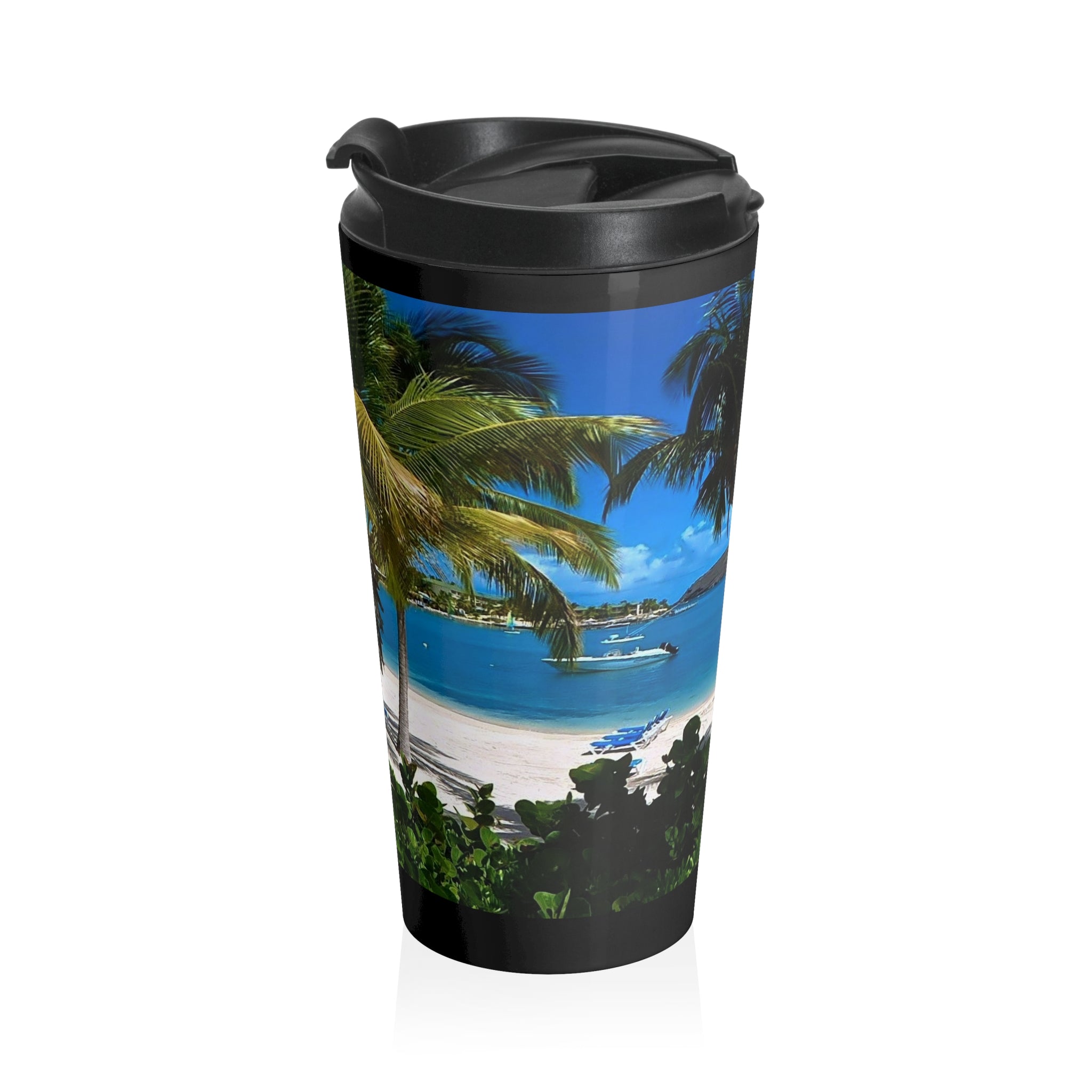 Sitting & Sipping in Paradise – Stainless Steel Travel Mug