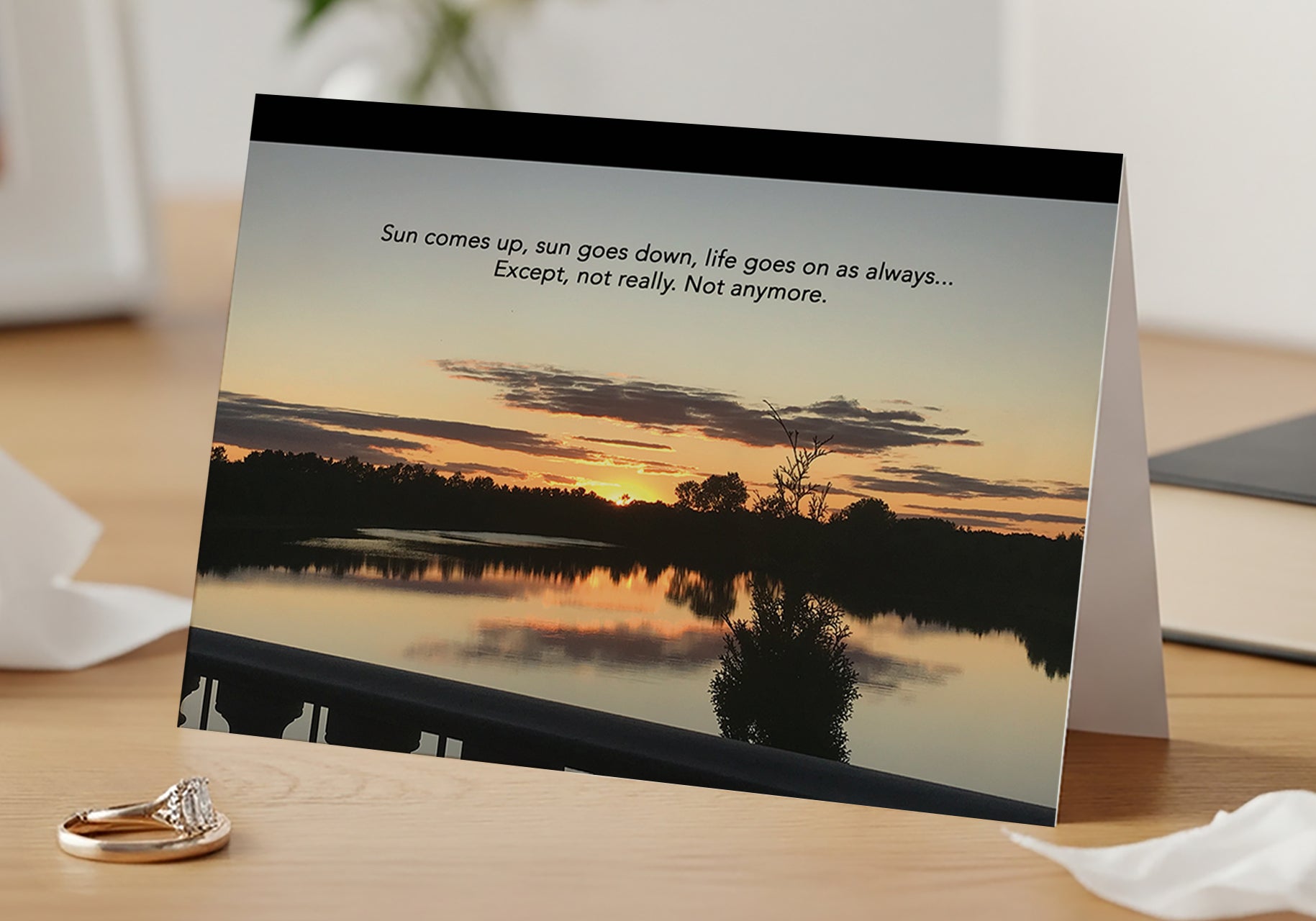 Day by Day - Sympathy Card, Loss of Wife