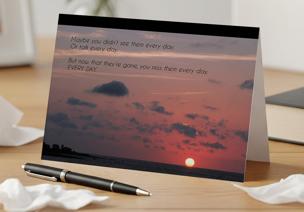 A Lonely Sunrise – Sympathy Card, Loss of Friend