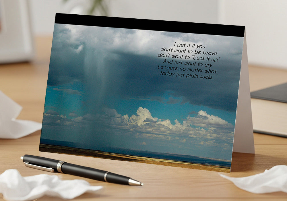 Random Rainstorms Happen - Grief, Sympathy Card, Tough Days