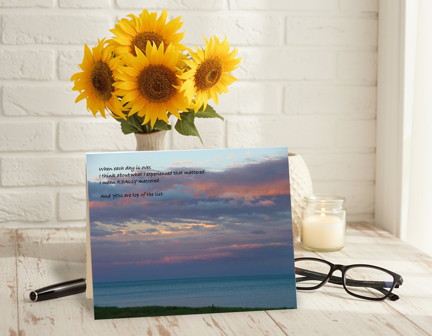 Peaceful Sunset & You - Thank You Card, Personal Gratitude