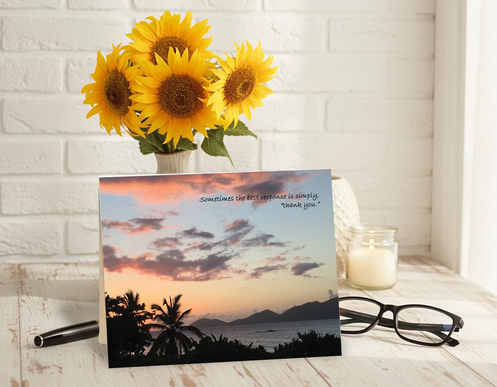 The Sunset Says Thank You – Thank You Card, General Gratitude