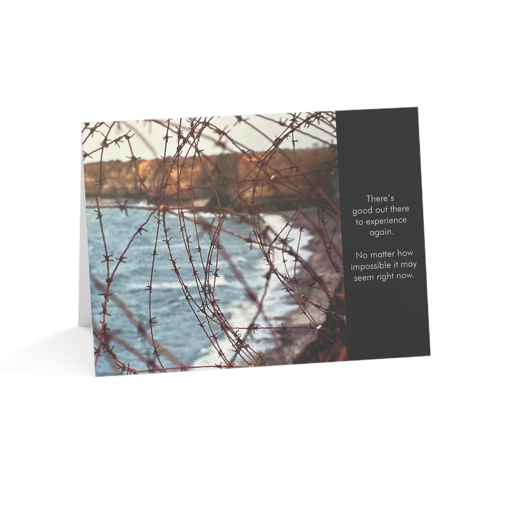 A Tough Journey to Joy - Sympathy Card, Loss of Wife, Blank Inside