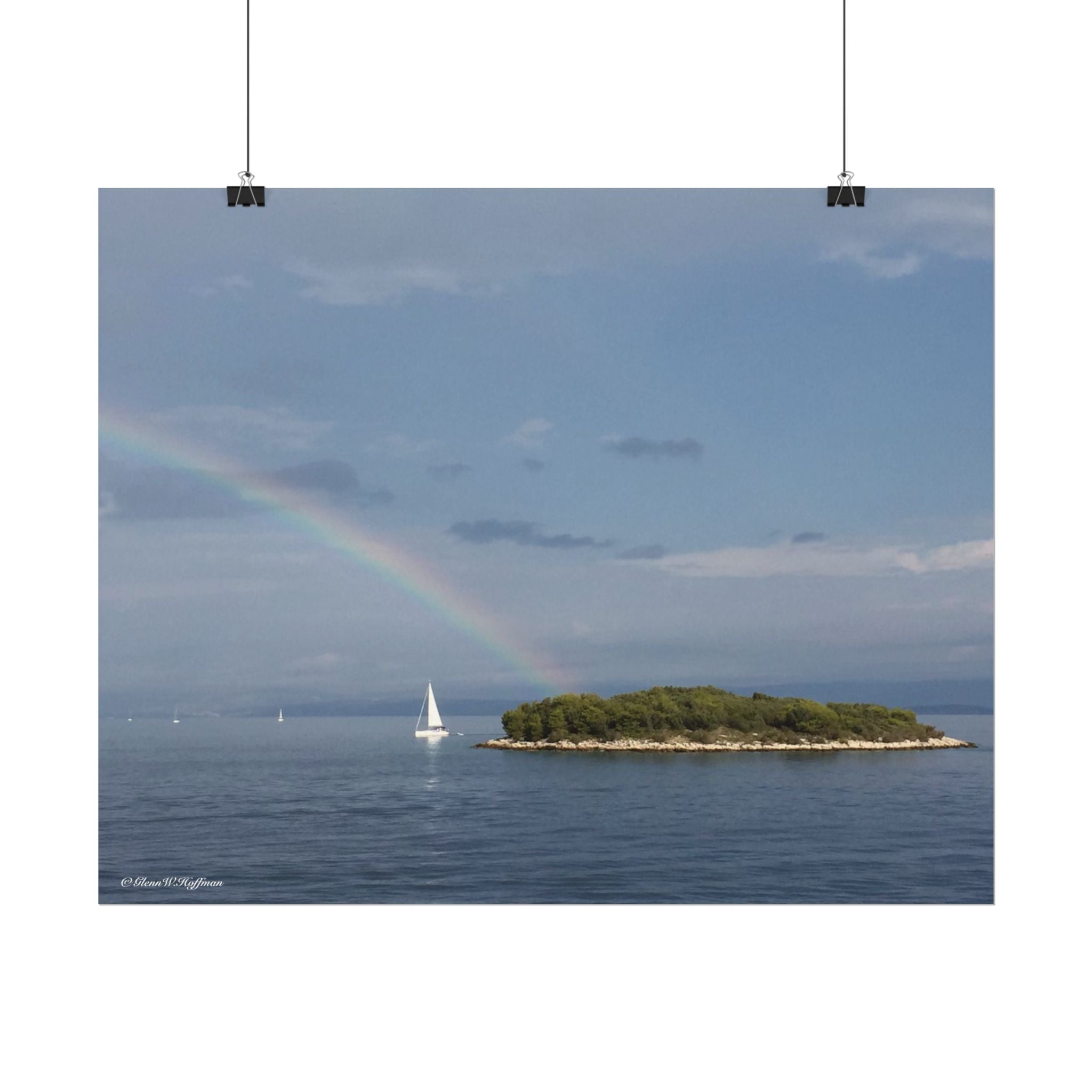 Dalmatian Coastal Beauty - Textured Watercolor Matte Poster/Horizontal