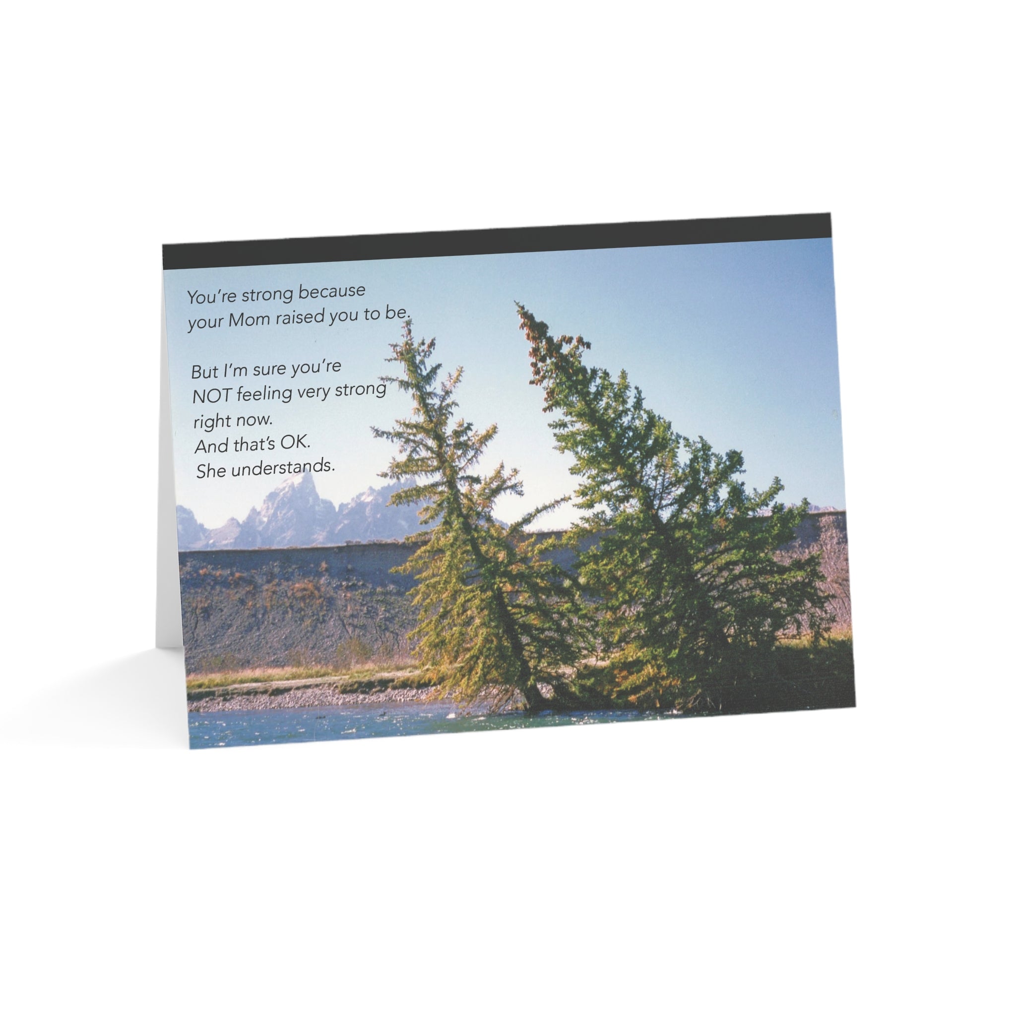 Strong & Surviving - Sympathy Card, Loss of Mother, Blank Inside