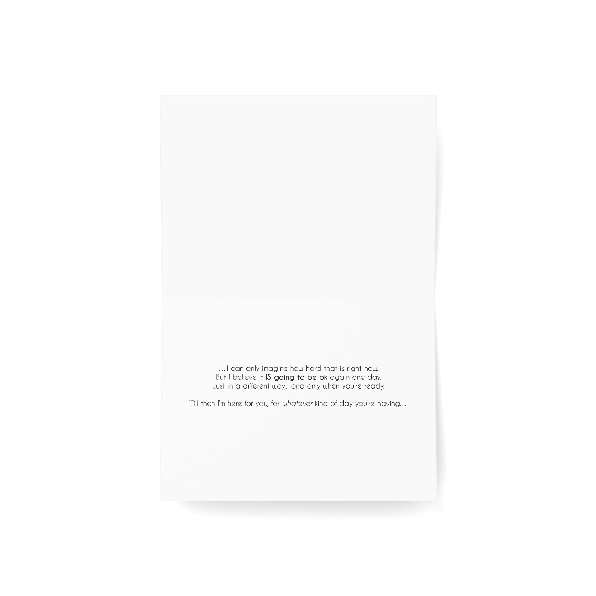 As the Fog Rolls In - Sympathy Card, Loss of Husband