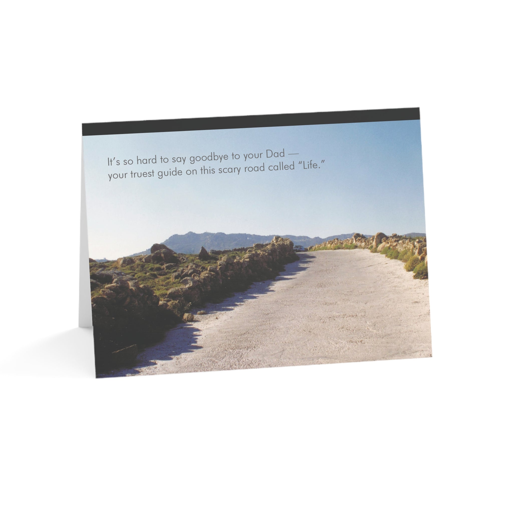 A Road to Nowhere - Grief, Sympathy Card, Loss of Father