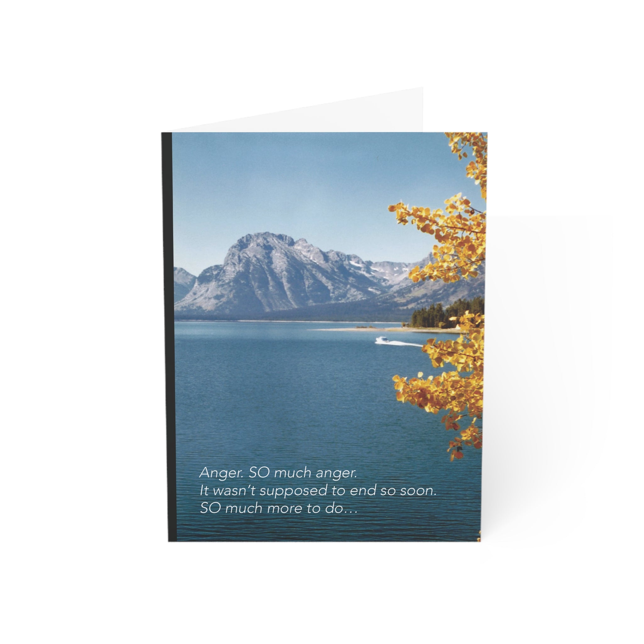 Angry at the Universe - Sympathy Card, Loss of Husband, Blank Inside