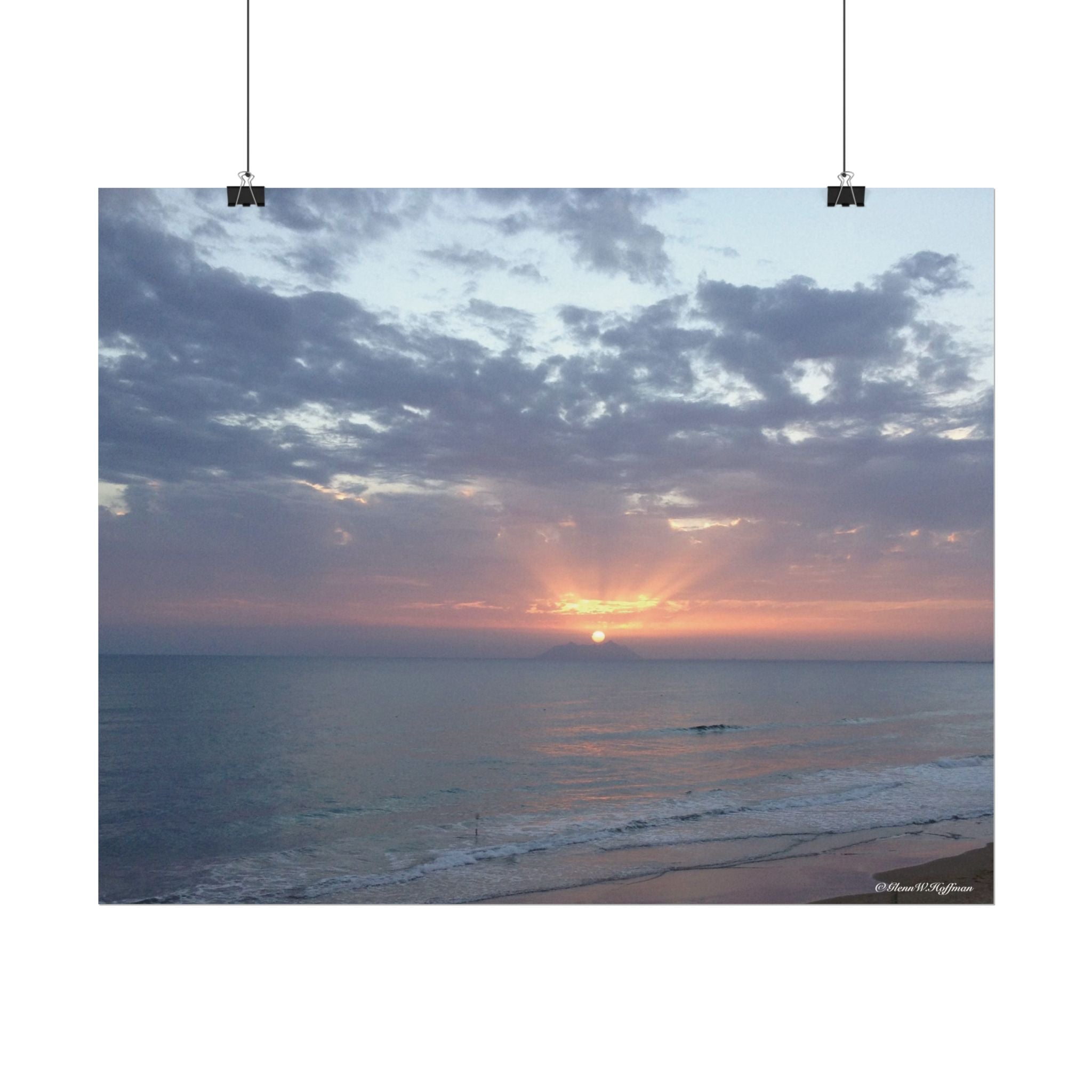 Perfect Way to Say Buona Sera - Textured Watercolor Matte Poster/Horizontal