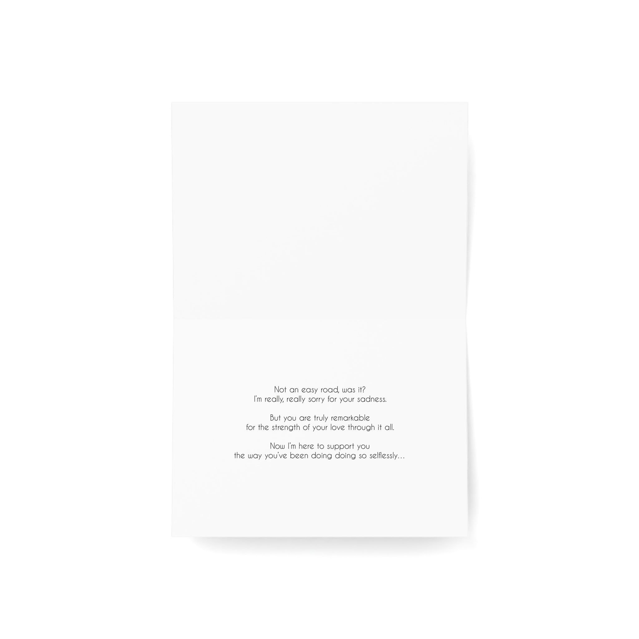 A Lonely Road – Grief, Sympathy Card, Long Illness