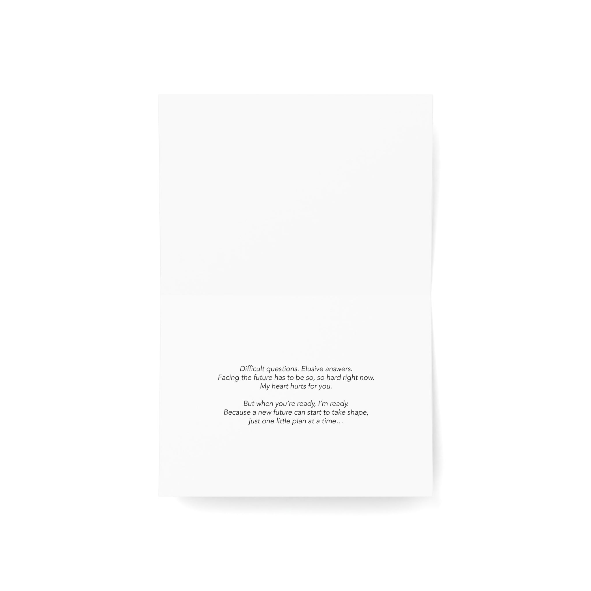 Lonely Chairs, Lonely Thoughts - Sympathy Card, Loss of Husband