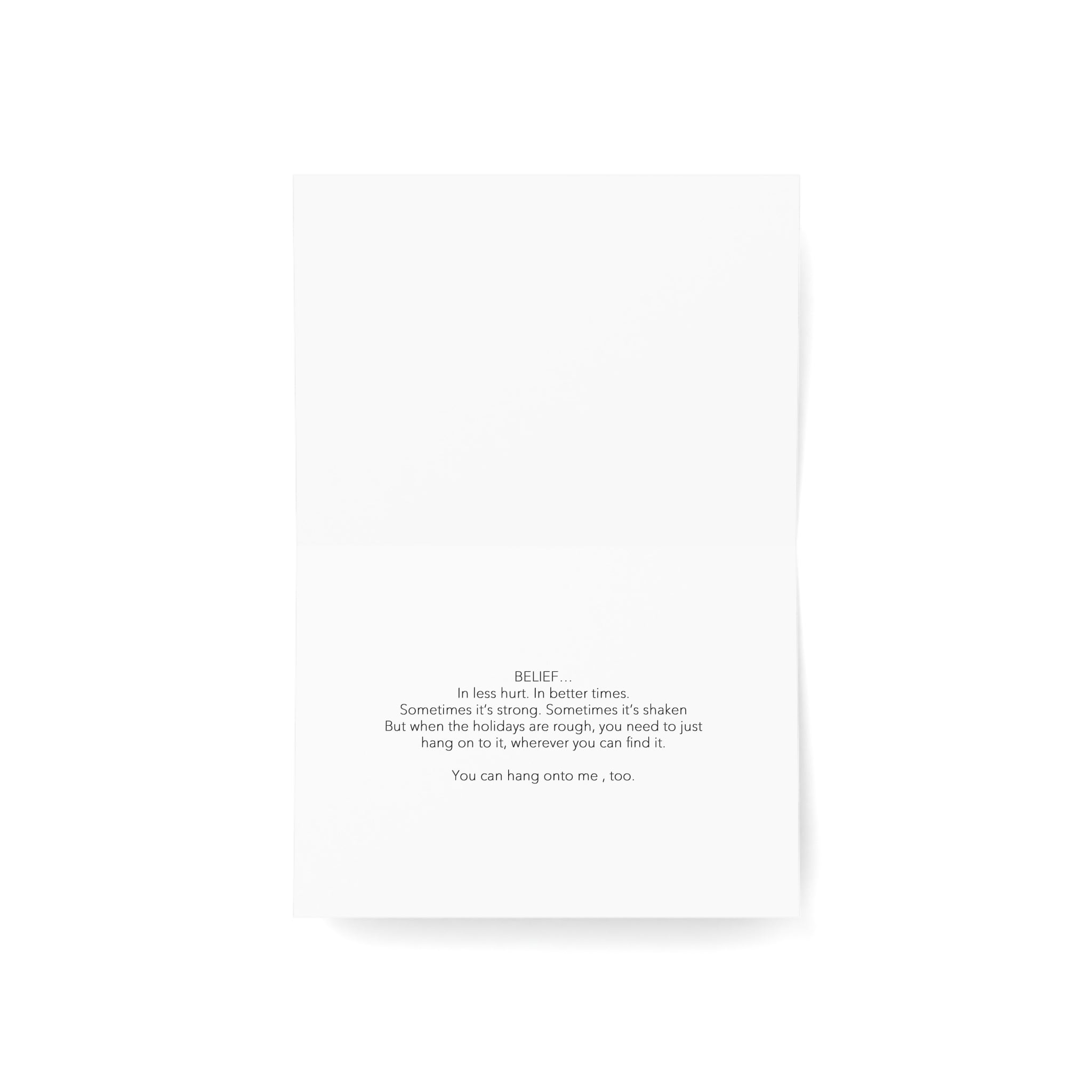 Simply Believe – "The Holidays Are Hard" Holiday Card