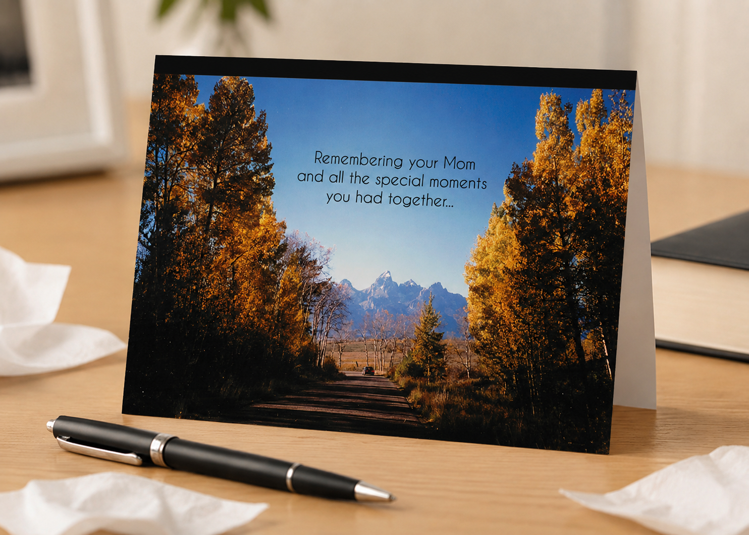 The Loneliest Time of Day- Sympathy Card, Loss of a Mother, Blank Inside