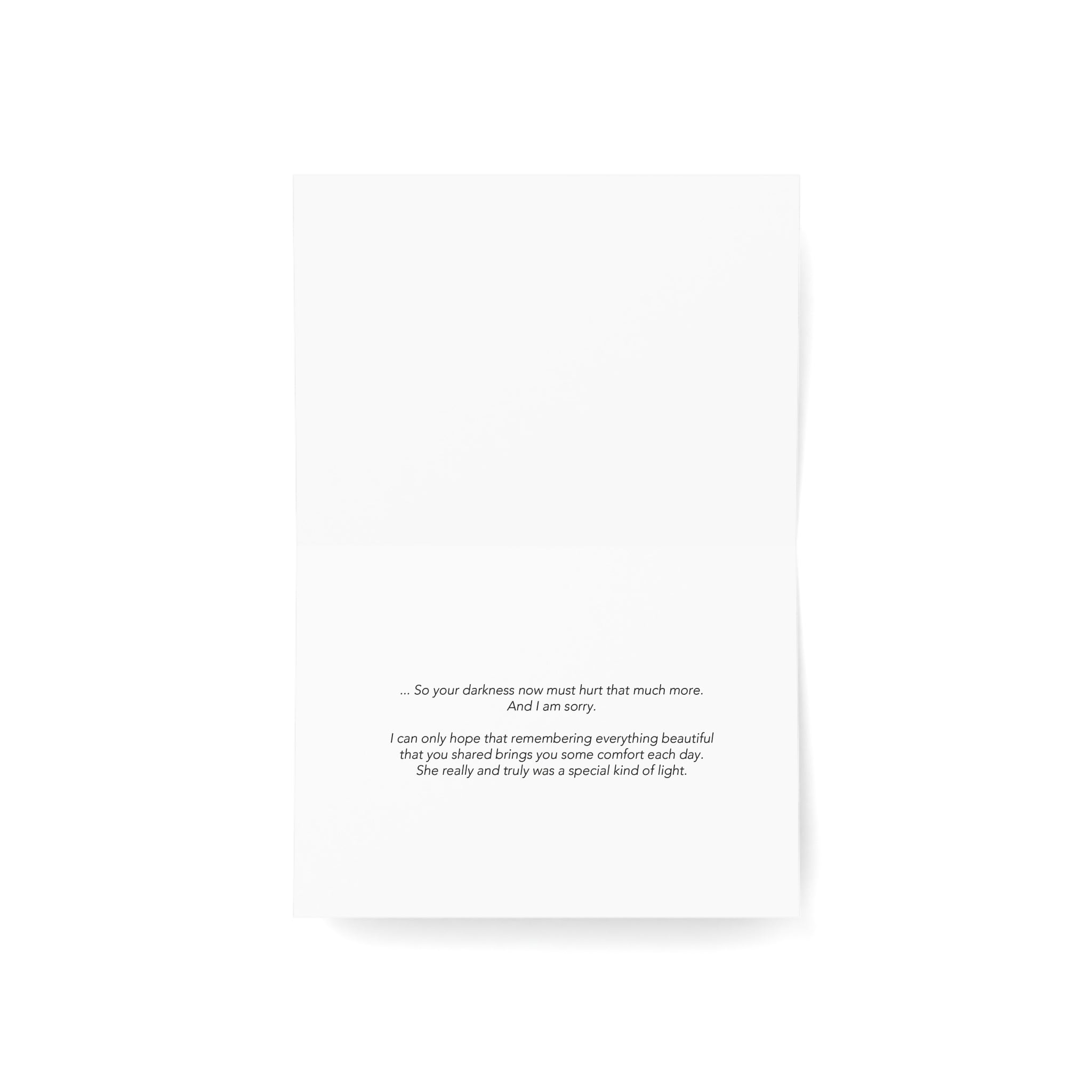 Striving to Smile- Sympathy Card, Loss of Wife