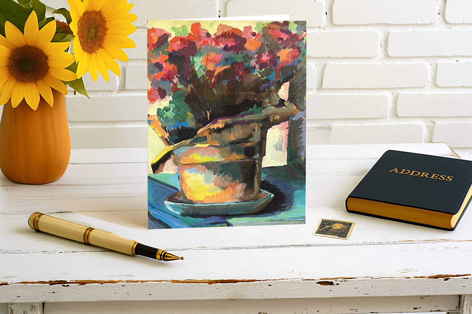 A Lovely Pot of Red Flowers – Strokes of Genius Artwork Collection