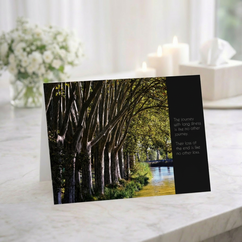 A Journey Like No Other - Sympathy Card, Long Illness, Simply Sorry