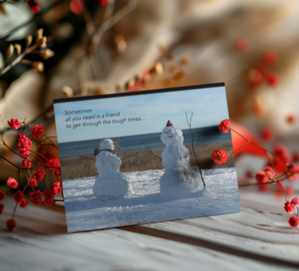 Buddies Get us Through The Season – The Holidays Are Hard Holiday Card