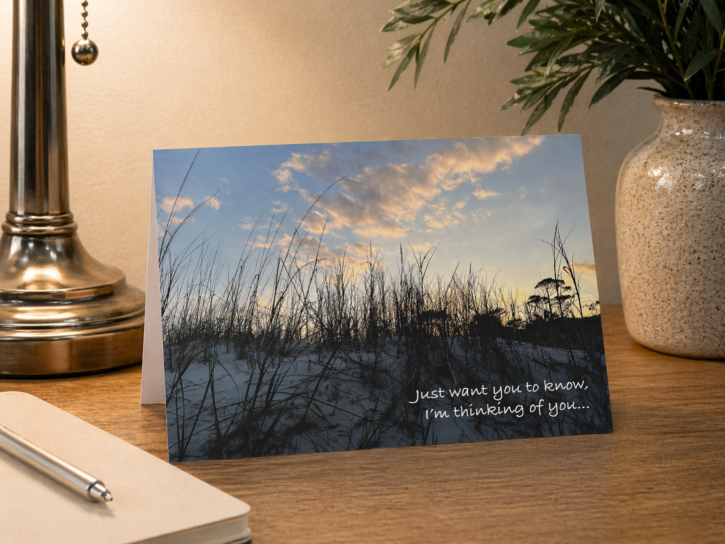 Tranquil Seaside Evening – Thinking of You Card