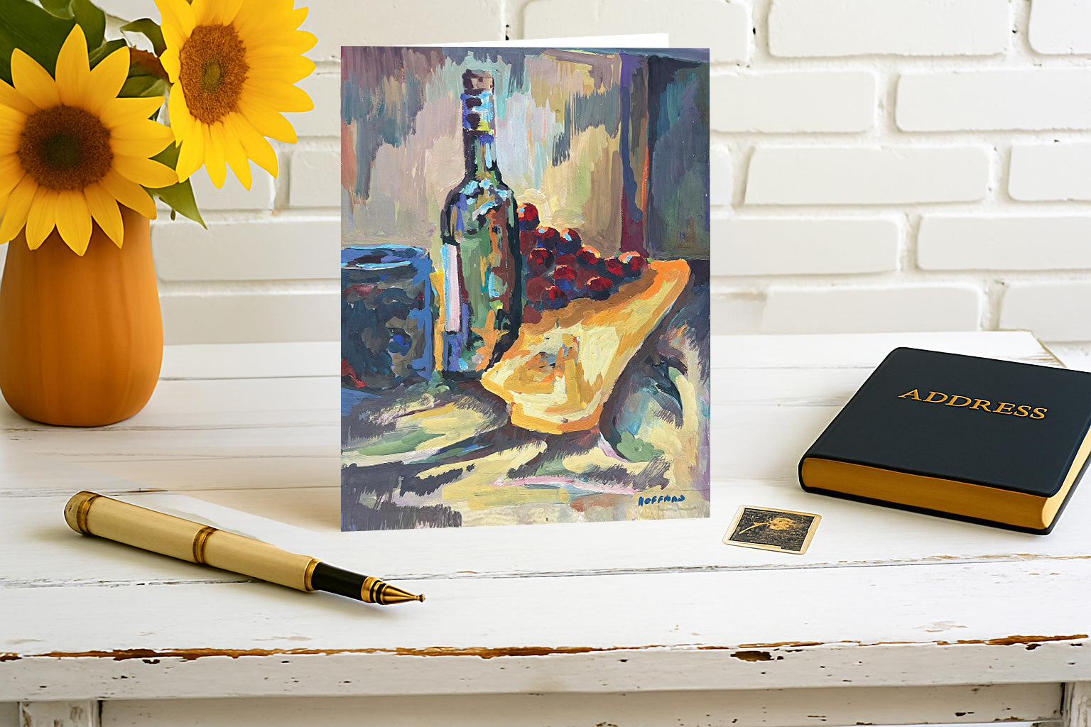 Rustic Wine and Grapes - Strokes of Genius Artwork Collection