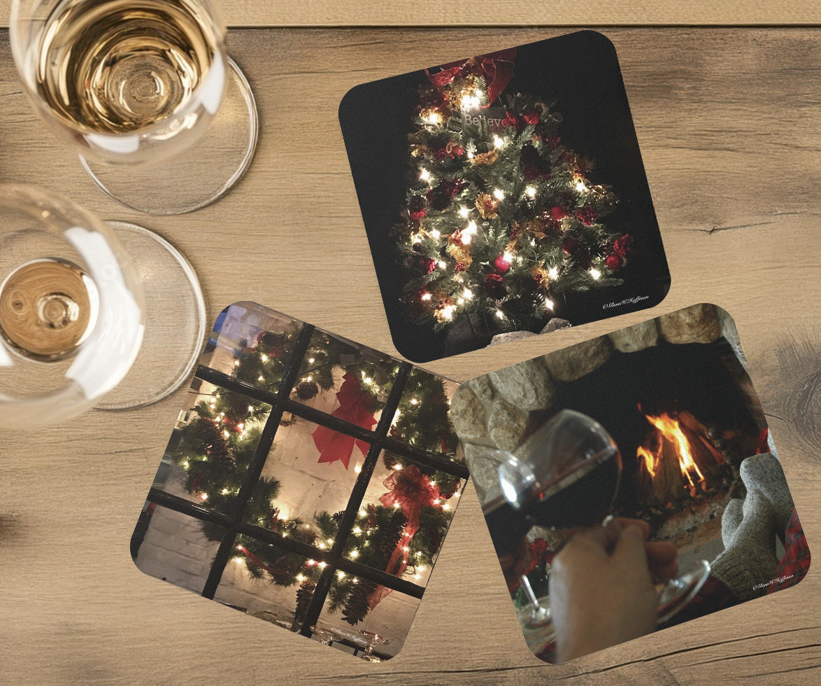 Believe. Believe. Believe - Drink Coaster, Holiday Collection