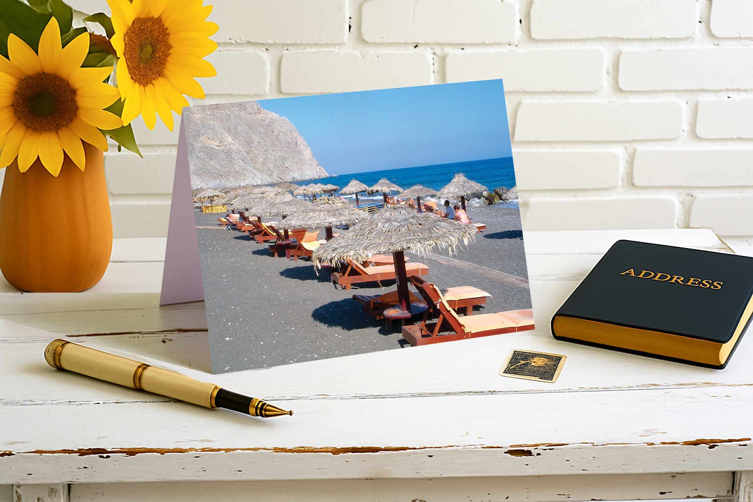 Black Sand on Perfect Perissa Beach – Glorious Greek Islands Collection