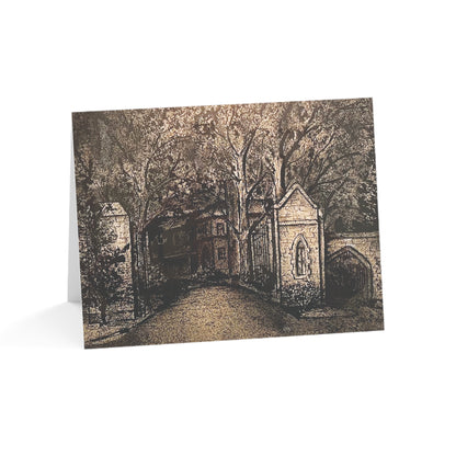 Intricate Churchyard Sketch – Strokes of Genius Artwork Collection