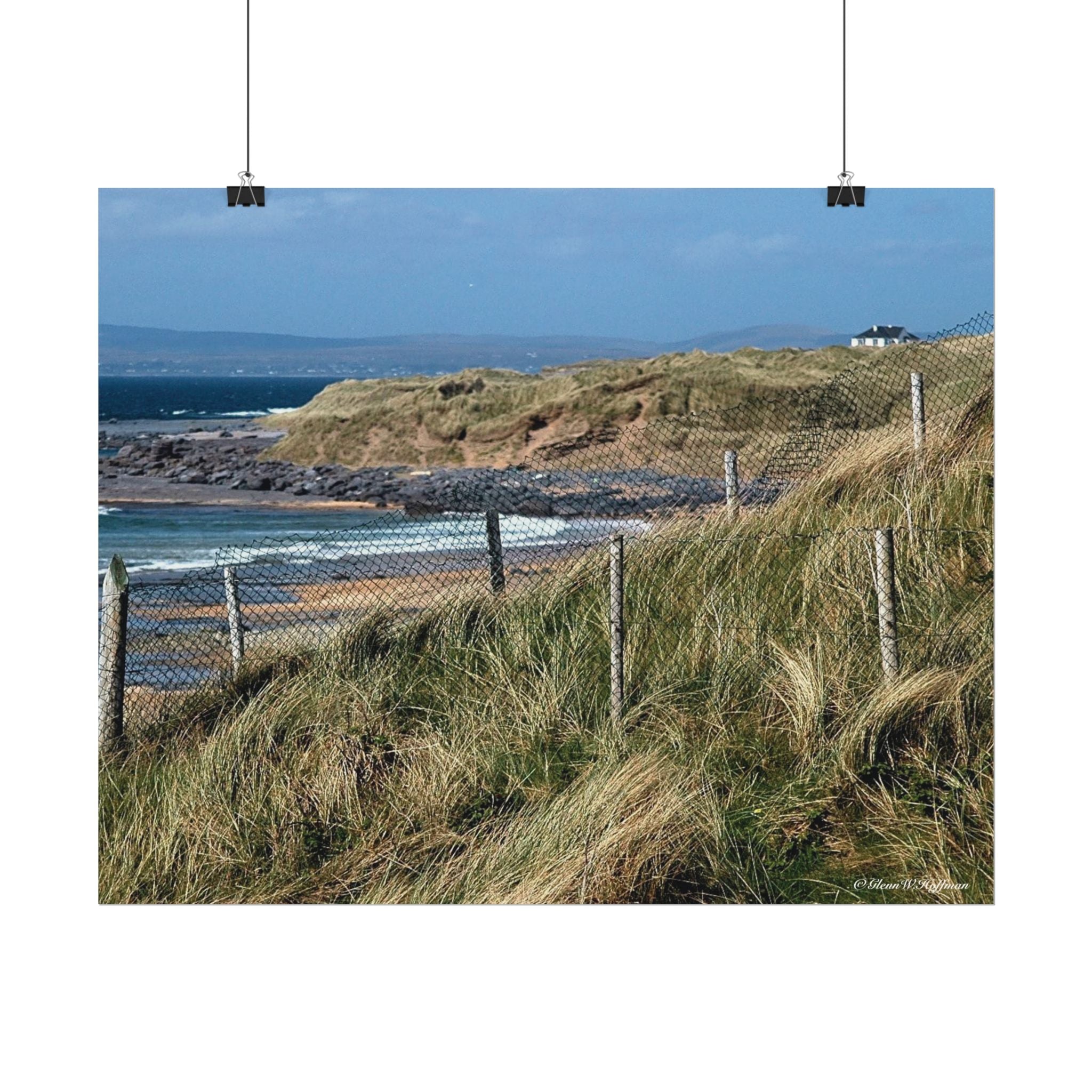Wild Irish Coastline - Textured Watercolor Matte Poster/Horizontal