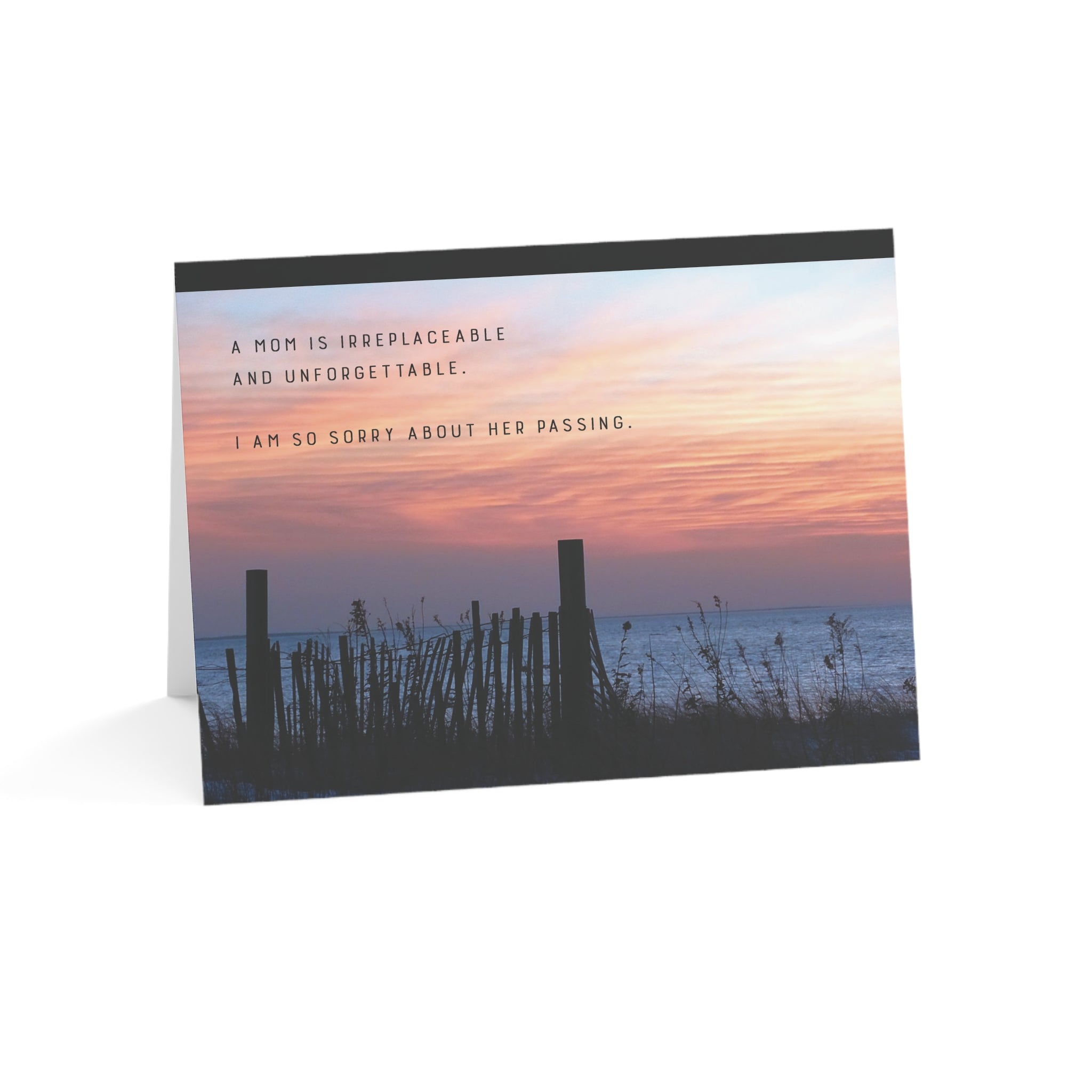 Simple Sunset Reflections - Sympathy Card, Loss of Mother, Simply Sorry