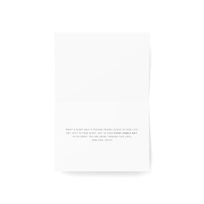 Quiet Empty Tables – Loss of Friend, Sympathy Card