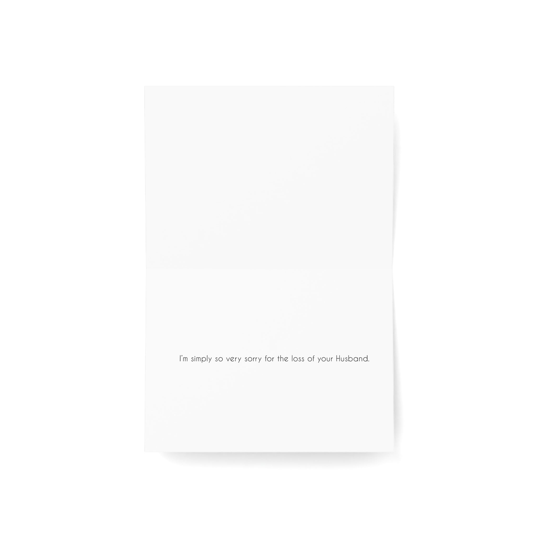 Simply Sadness Drowning Sorrows - Sympathy Card, Loss of Husband, Simply Sorry