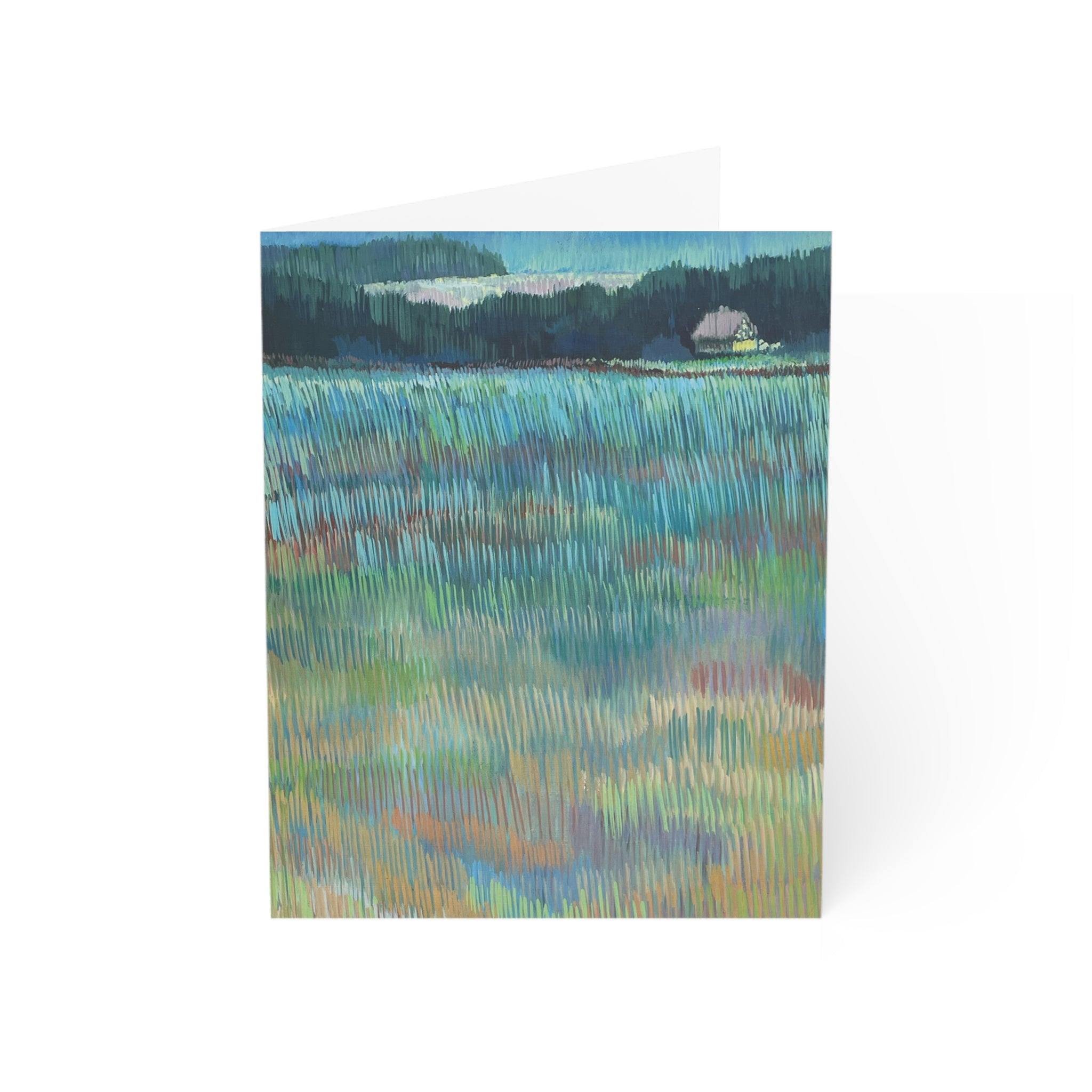 Country Cottage in a Wide Open Field – Strokes of Genius Artwork Collection