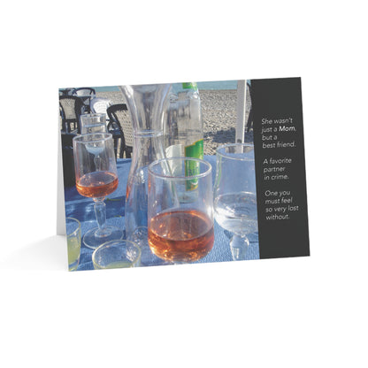 Beachside Rosé - Sympathy Card, Loss of Mother, Blank Inside