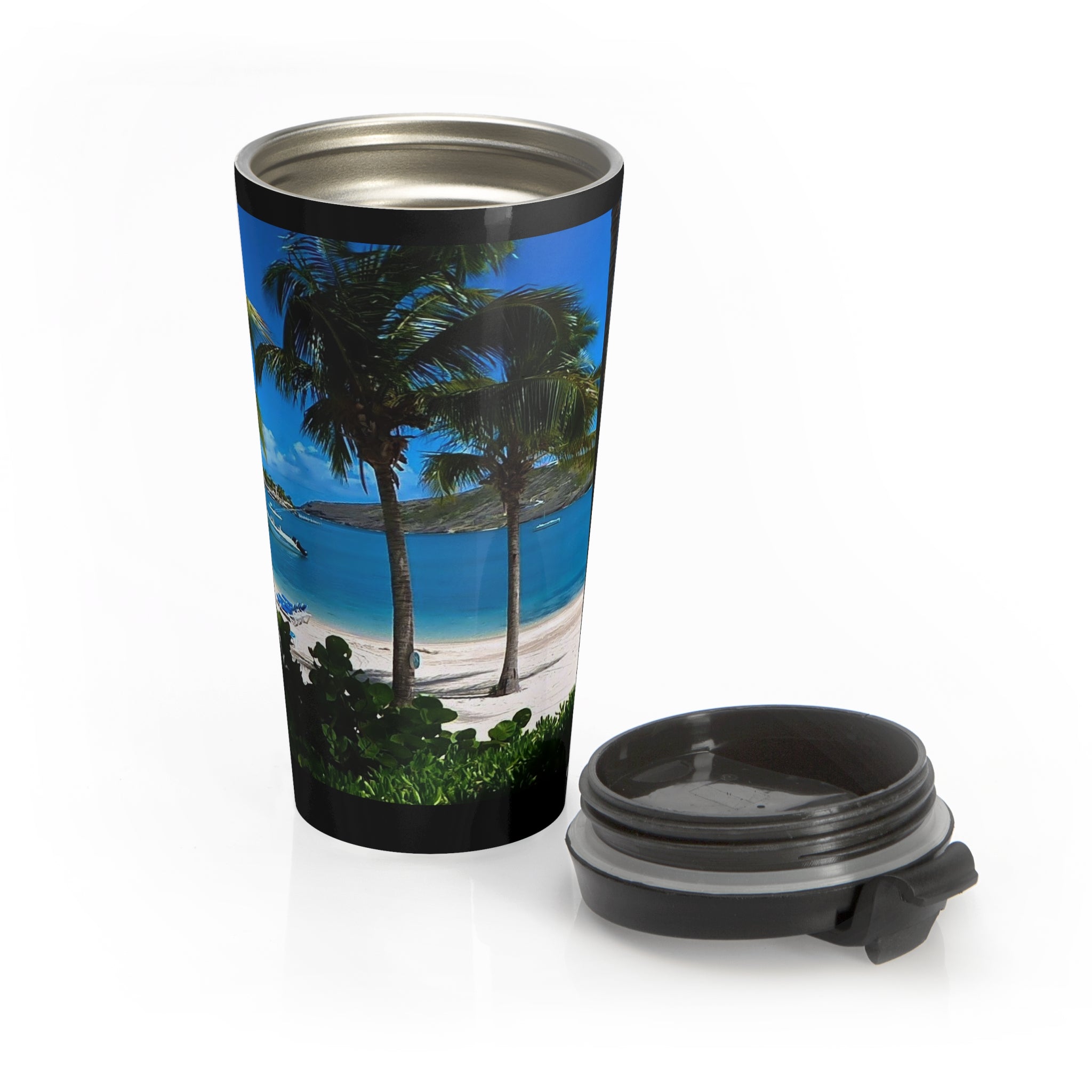 Sitting & Sipping in Paradise – Stainless Steel Travel Mug