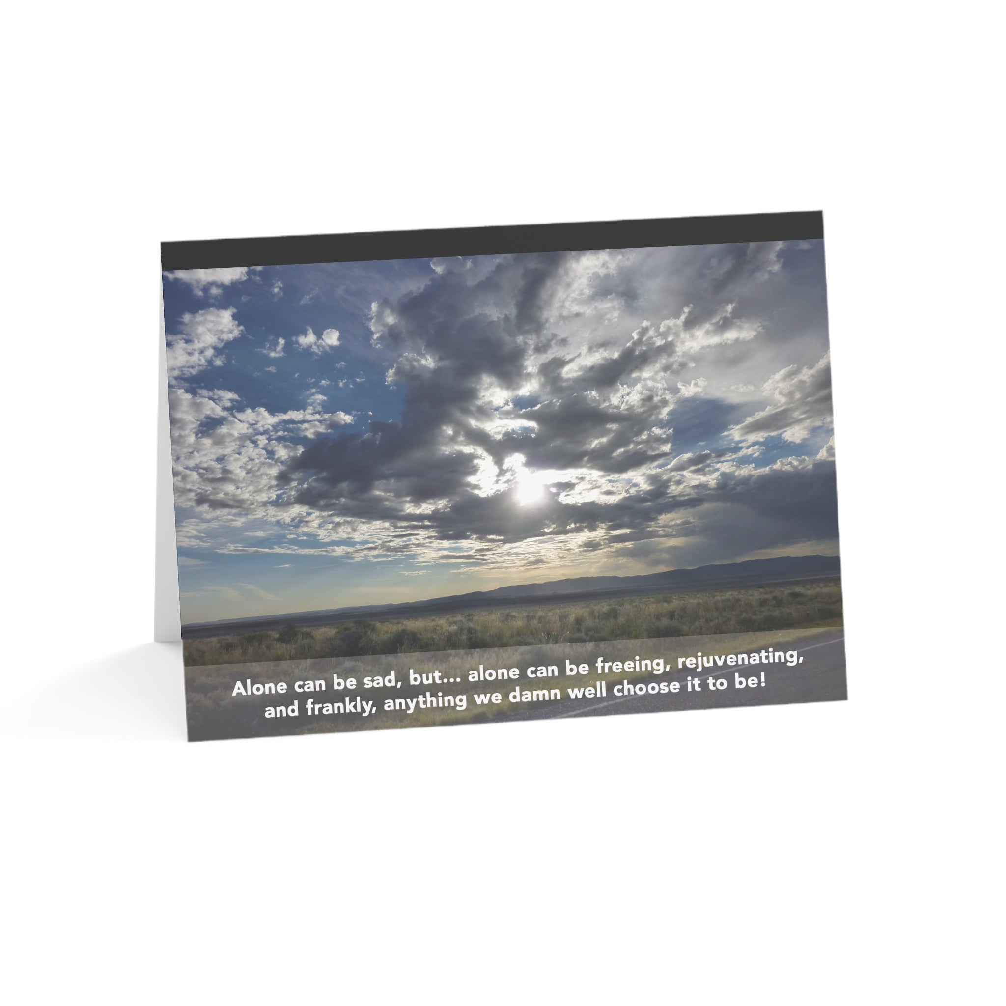 Sunset Solitude & Freedom – Empathy, Support Card, Loneliness, Feeling Alone