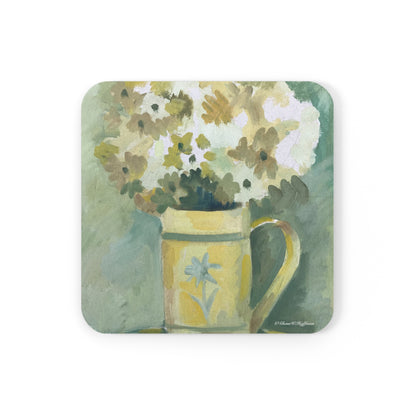 Daisies in a Mug - Drink Coaster, Strokes of Genius Early Years Collection