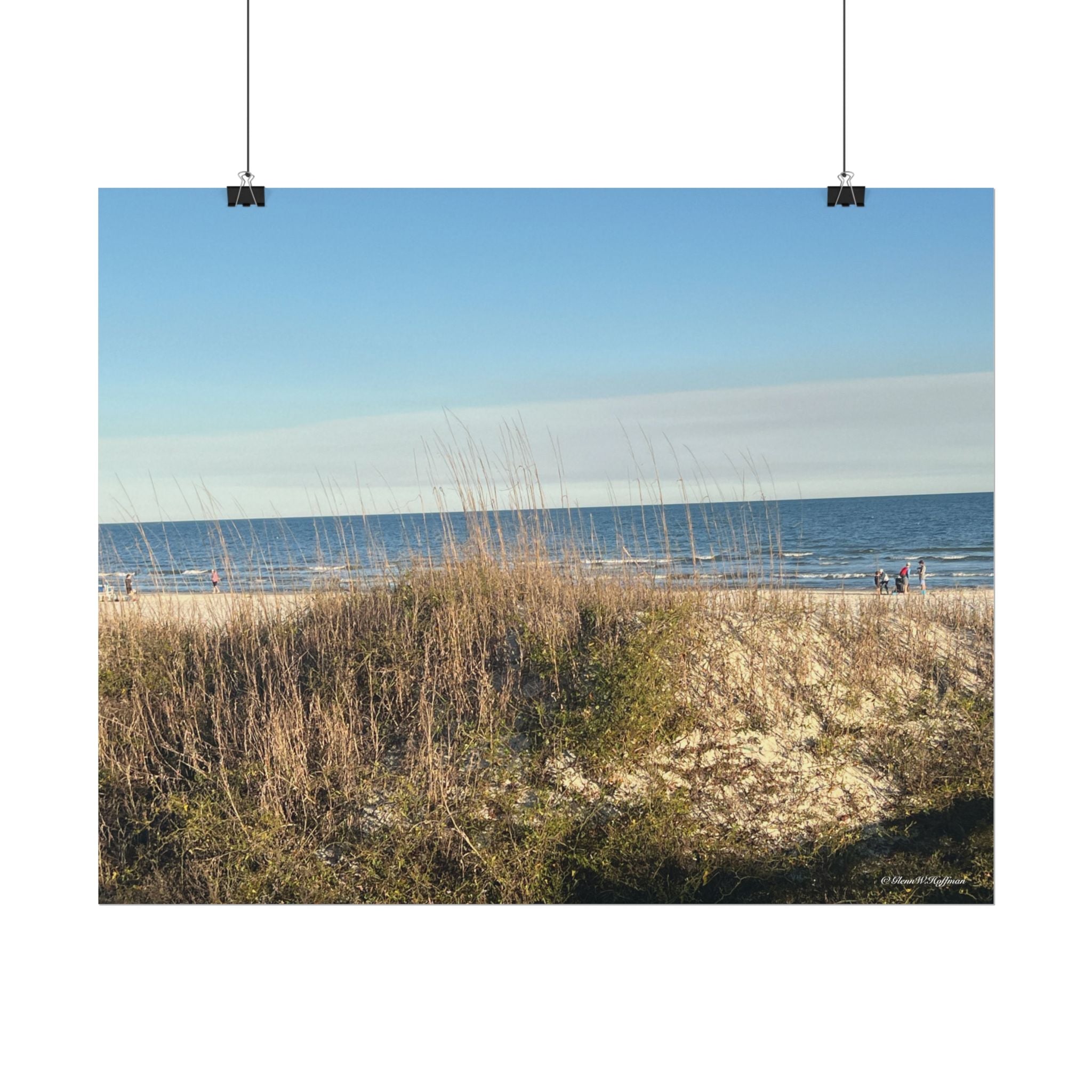 At Home By The Sea on Hilton Head Island -  Textured Watercolor Matte Poster/Horizontal