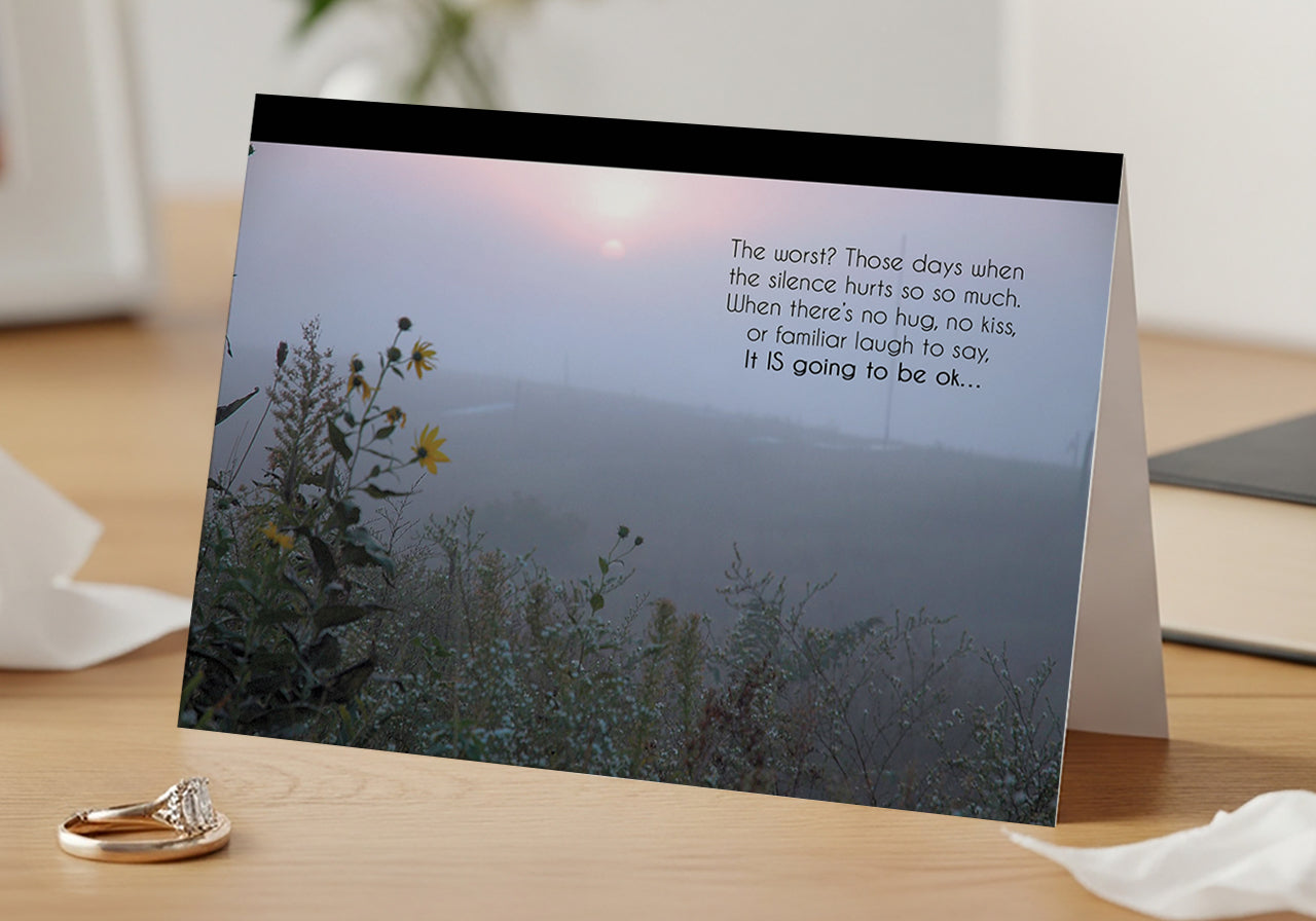 As the Fog Rolls In - Sympathy Card, Loss of Husband