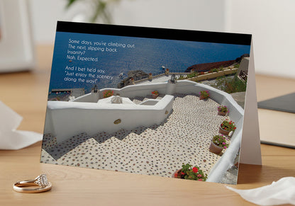 One Step at a Time - Sympathy Card, Loss of Husband