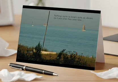 Sad and Alone on the Shore - Grief, Sympathy Card, General Loss