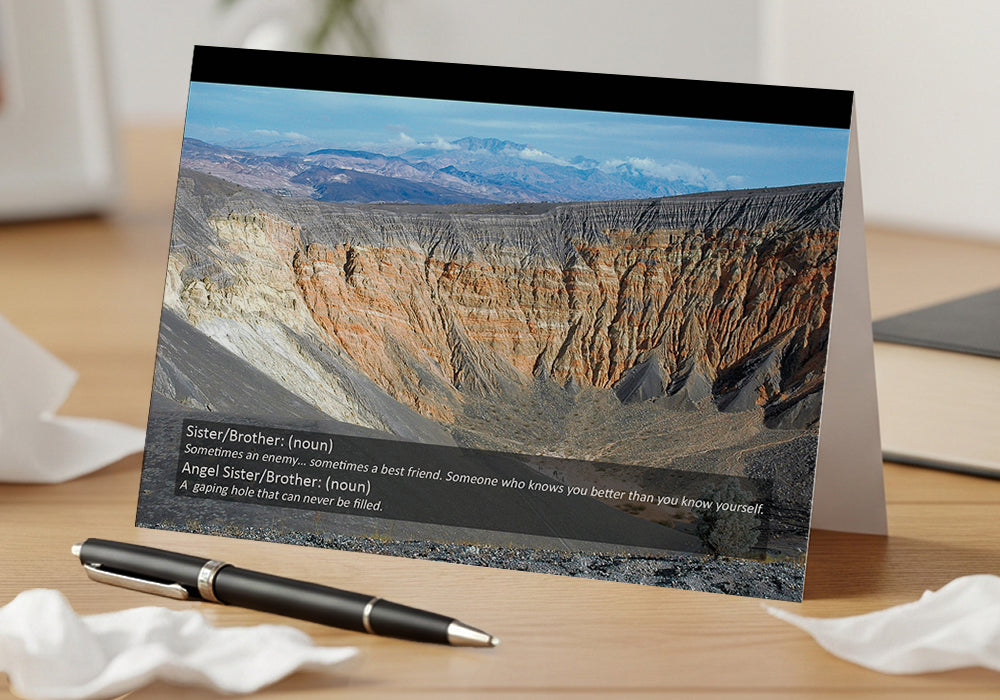 A Void Like No Other – Loss of Sibling, Grief, Sympathy Card