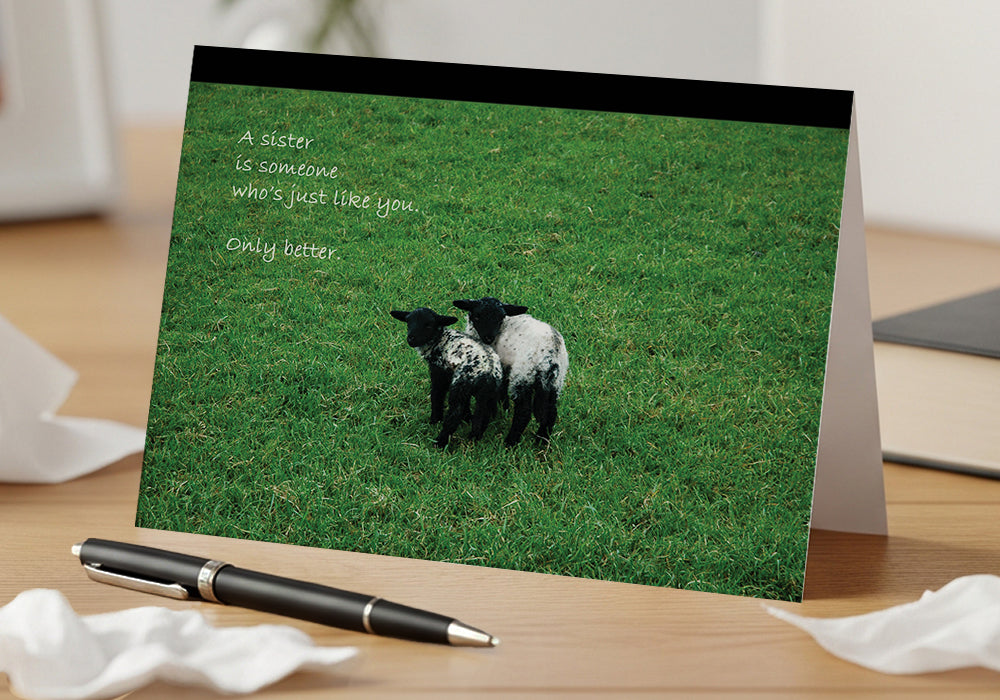 Sibs Stuck Together Like Glue – Loss of Sibling, Grief, Sympathy Card