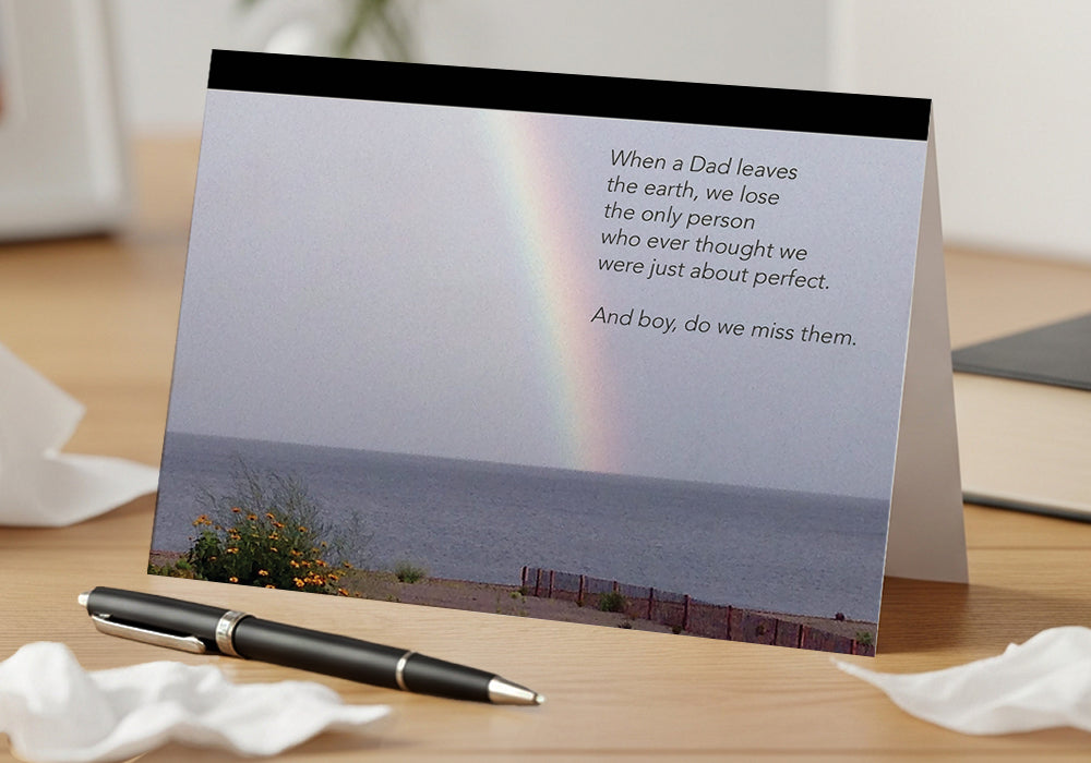 An Endless Hazy Rainbow - Grief, Sympathy Card, Loss of Father
